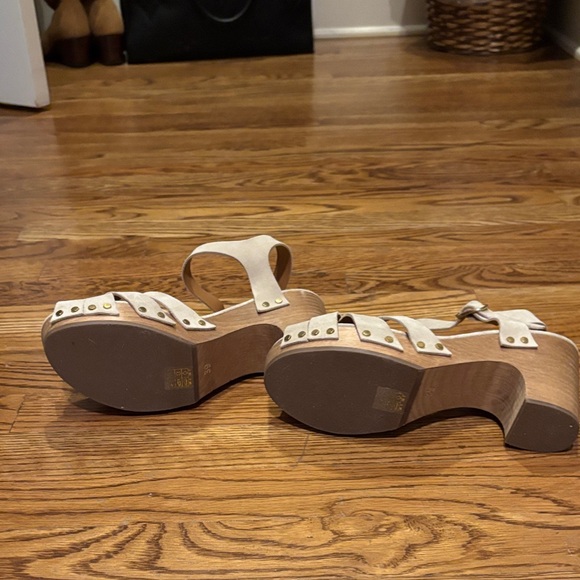 Sezane Beige Suede Strappy Sandals/ clogs - Picture 7 of 9
